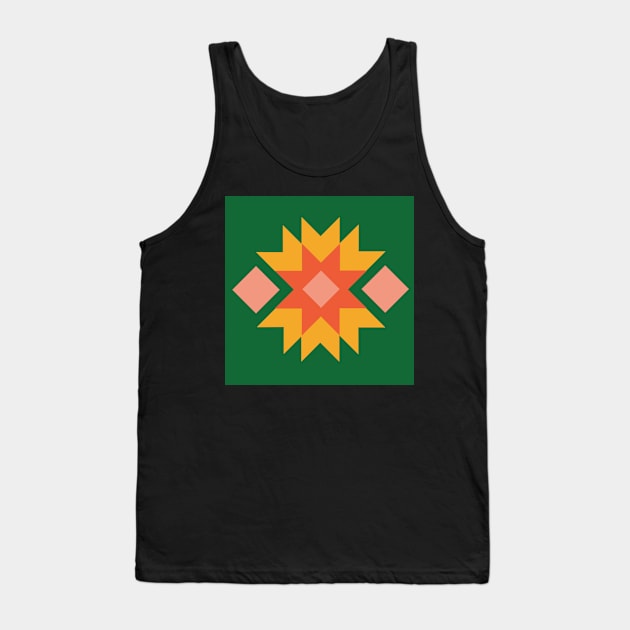 Quilt inspired geometric pattern Tank Top by InkLove